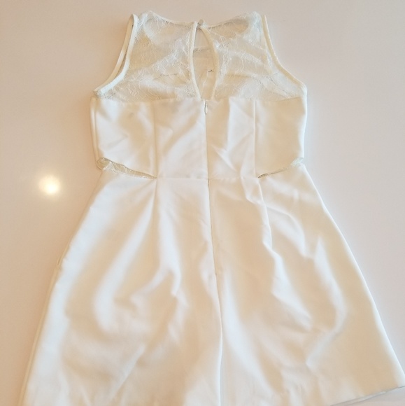 Dynamite lace top off white romper - Picture 3 of 6